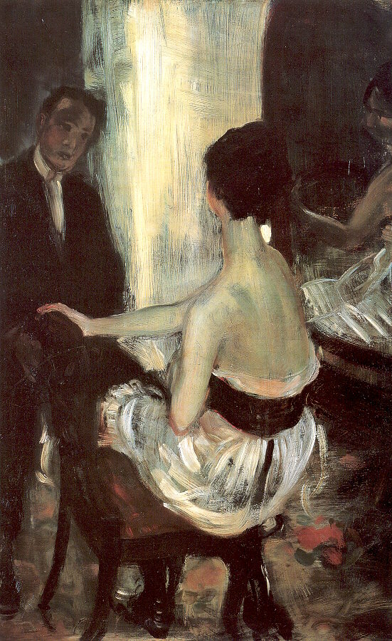 Seated Actress with Mirror