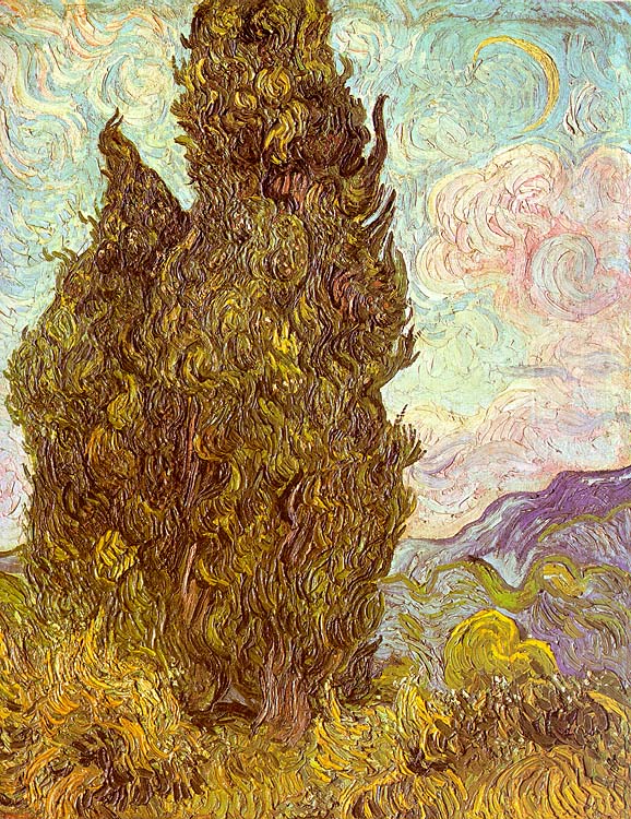 Two Cypresses