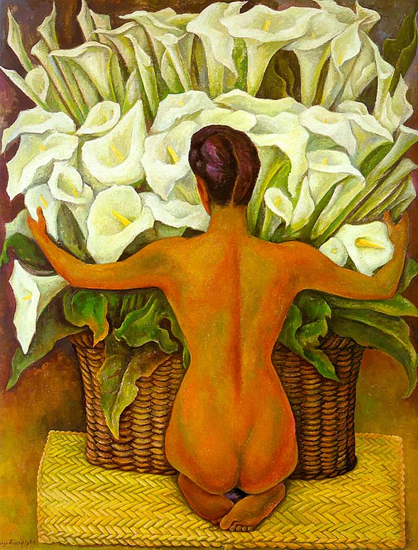 Nude with Calla Lilies